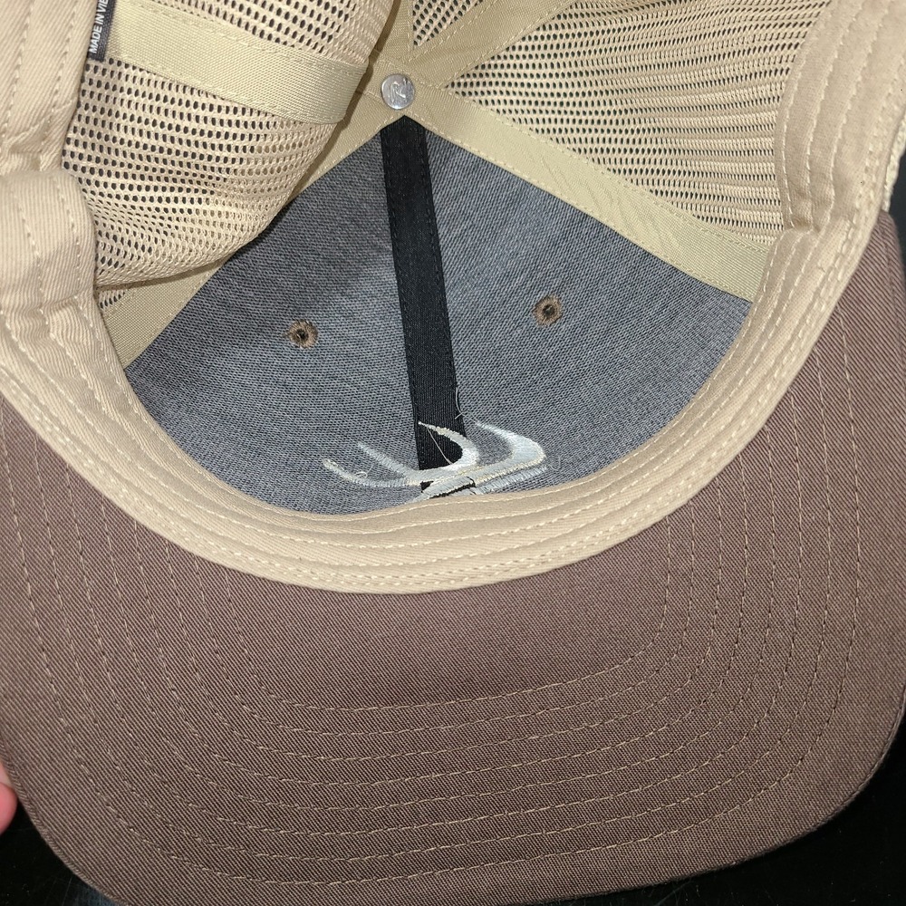 Elk Antlers Embroidered Baseball Cap Adult Strapback Brown Tan Snapback Trucker - Picture 8 of 8